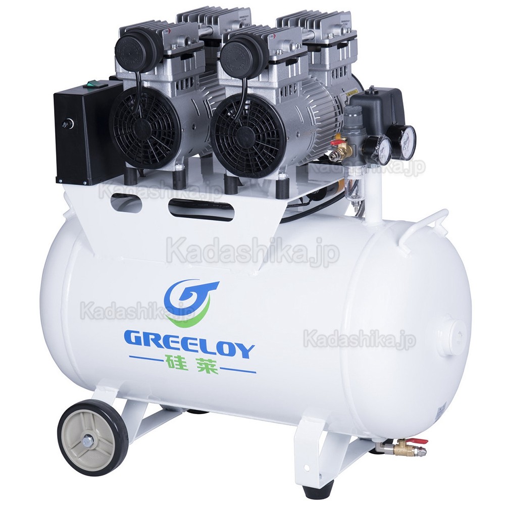 Greeloy® GA-82 歯科静音オイルレス エアコンプレッサー 2馬力 60L